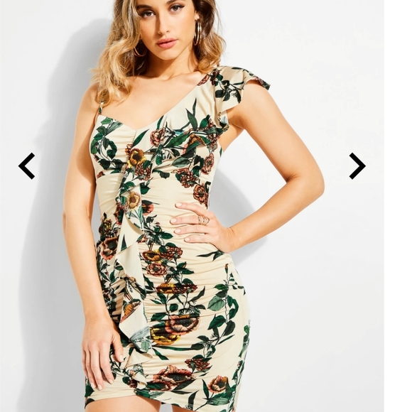 Ruffle Floral Guess Dress - Picture 4 of 5